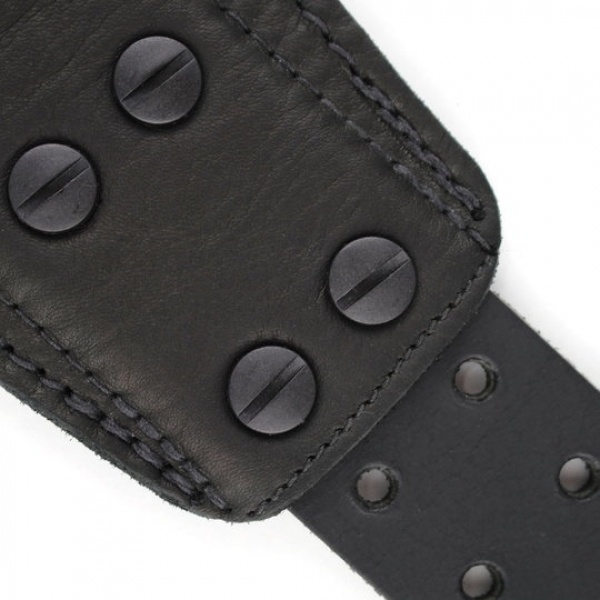 Richter Straps Raw V Nappa Black Strap, #1505